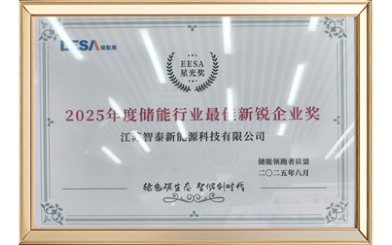 2025年度储能行业最佳新锐企业奖